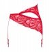 Obsessive - Atenica Garter Belt - Red - M/L photo-7