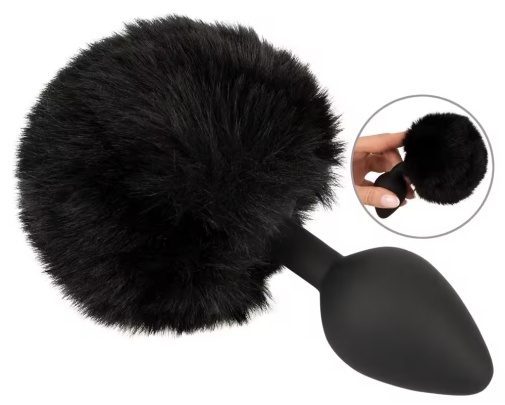 You2Toys - Fluffy Tail Plug M - Black photo