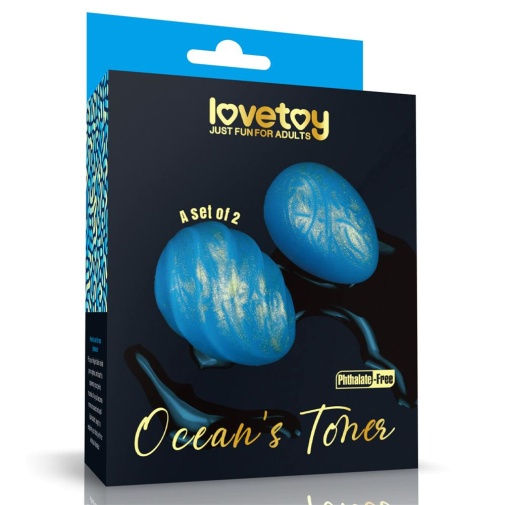 Lovetoy - Ocean's Toner Pelvic Egg Set - Blue photo