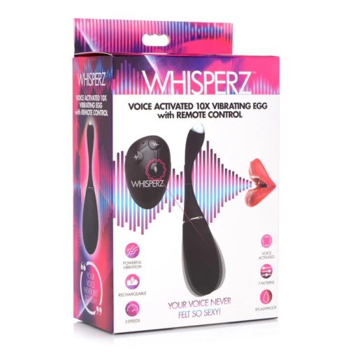 Whisperz - 10X 聲控震蛋 - 黑色 照片