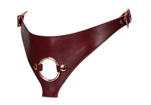 Liebe Seele - Deluxe Leather Strap-On Harness - Wine Red photo