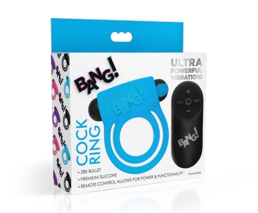 Bang! - 28X Vibro Cock Ring - Blue photo