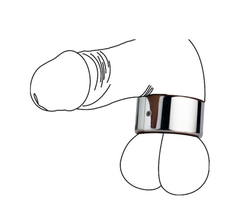 FAAK - Testicular Ring - Silver - M photo