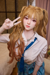 伊娃動漫真實感性愛娃娃，瘦身體型，超柔軟矽膠，163厘米（5’3英尺）。 照片