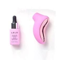 Lelo - 旅行套裝B - Sona 2 Travel Size聲波脈動陰蒂吸啜器 - 粉紅色 & 悅情精華液 15ml 照片