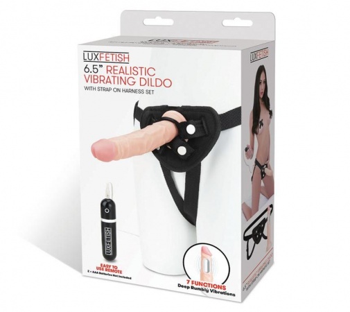 Lux Fetish - 6.5'' 穿戴式震動仿真陽具 照片