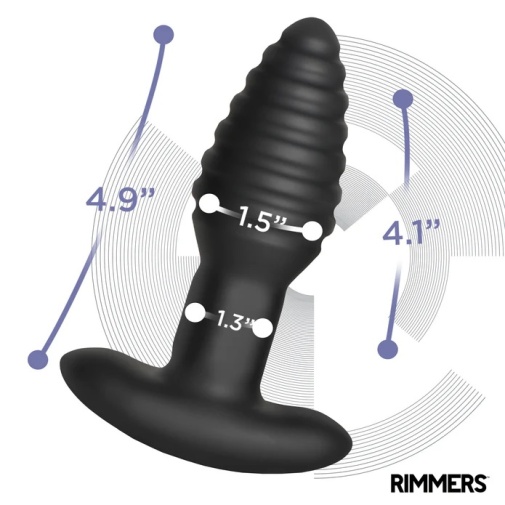 Rimmers - Model-E 震動旋轉串珠後庭塞 - 黑色 照片