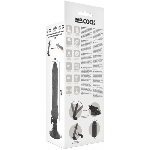 Basecock - Vibro Dildo 19.5cm - Black photo
