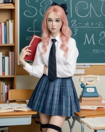 Yoshie 纖瘦純情歐美粉髮女孩 超柔軟TPE仿真性愛娃娃 158 cm (矽膠頭) 照片