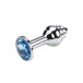 MT - Mini Ribbed Anal Plug - Blue photo