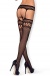 Obsessive - S214 Garter Stockings - Black - S/M/L photo-2