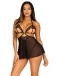 Leg Avenue - Love Language Babydoll - Black - M photo-4