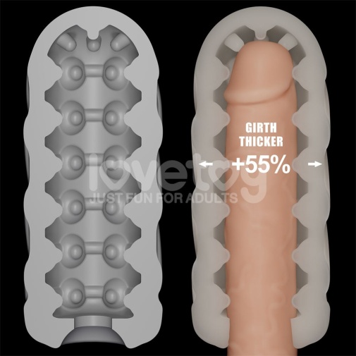 Lovetoy - Knights Ring Vibro 2in1 Sleeve - Spiral photo