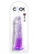King Cock - 8" 仿真透明假阳具 - 紫色 照片-3