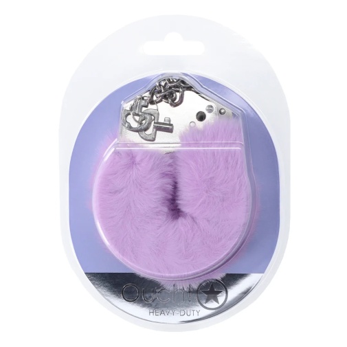 Ouch - Heavy-Duty Fluffy Hand Cuffs - Lavender photo