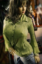  Brunette 歐洲豐腴仿真實體娃娃，大胸，軟TPE 158 cm（5’2 英尺） 照片