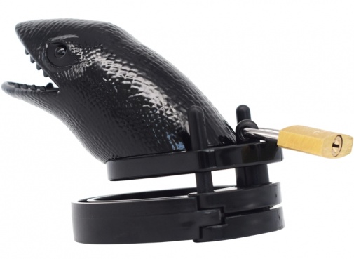 FAAK - Short Crocodile Chastity Cage - Black photo