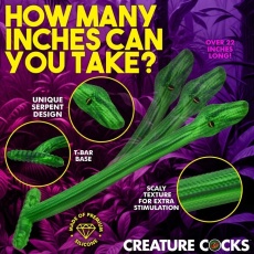 Creature Cocks - Slither Hose Dildo - Green photo