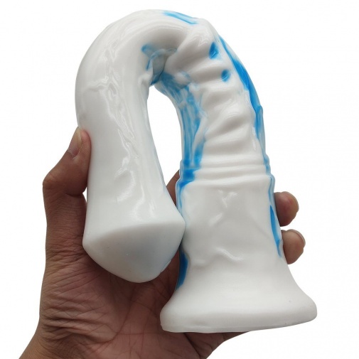 FAAK - Horse Long Dildo - White/Blue photo