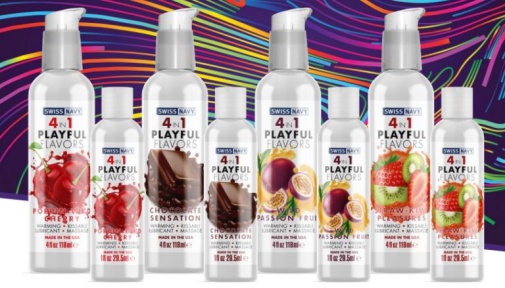 Swiss Navy - Playful Flavors 4合1 草莓奇異果味 潤滑劑 - 118ml 照片