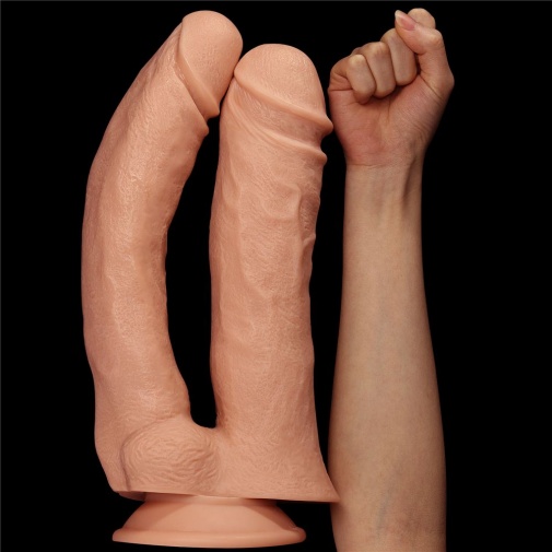 Lovetoy - 12" 巨型雙頭仿真陽具 - 肉色 照片