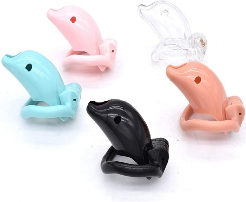 FAAK - Long Dolphin Chastity Cage - Black photo