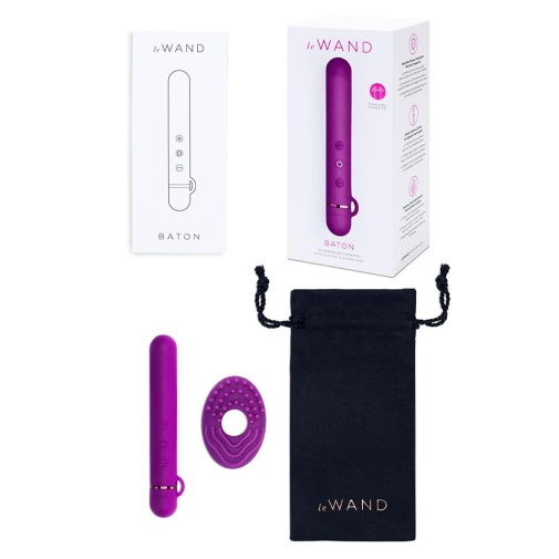 Le Wand - Baton 震动棒 配可卸除式阴部按摩器 - 紫色 照片