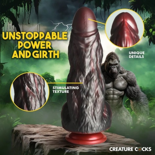 Creature Cocks - King Kong Dildo - Black/Red photo