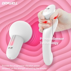 Drywell - 女王權杖 情侶震動器 - 白色 照片